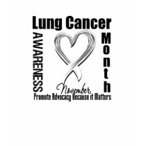Lung Cancer Awareness Month Matters t-shirts by cancerapparel Lung Cancer Awareness Month Matters t-shirts