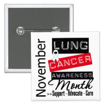 Lung Cancer Awareness Month Pinback Button