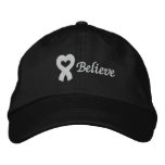 Lung Cancer Believe Embroidered Hat