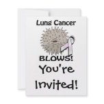 Lung Cancer Blows Awareness Design Custom Announcements