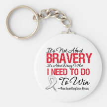 Lung Cancer Bravery Key Chains