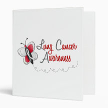 Lung Cancer Butterfly 2 Awareness Vinyl Binders