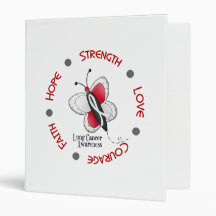 Lung Cancer Butterfly 2 Inspirational Circle Binder