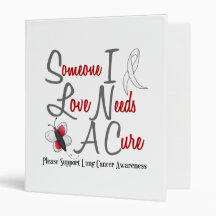 Lung Cancer Butterfly 2 Needs A Cure Vinyl Binders
