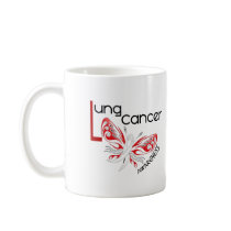 Lung Cancer BUTTERFLY 3.1 Coffee Mugs