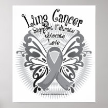 Lung Cancer Butterfly 3 Poster