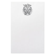 Lung Cancer Butterfly 3 stationery by fightcancertees Lung Cancer Butterfly 3 stationery