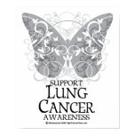 Lung Cancer Butterfly Poster