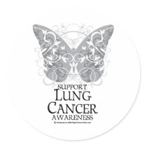 Lung Cancer Butterfly Sticker