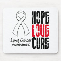 Lung Cancer Cancer Hope Love Cure Ribbon mousepads by giftsforawareness Lung Cancer Cancer Hope Love Cure Ribbon mousepads