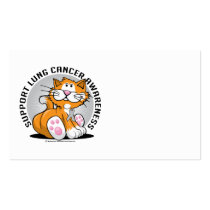Lung Cancer Cat business cards by fightcancertees Lung Cancer Cat business cards
