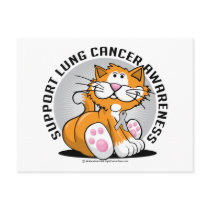 Lung Cancer Cat postcards by fightcancertees Lung Cancer Cat postcards