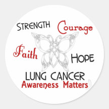 Lung Cancer Celtic Butterfly 3 Sticker