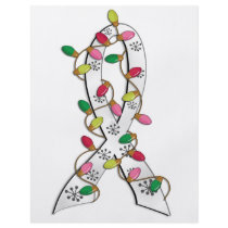 Lung Cancer Christmas Lights Ribbon Flyer