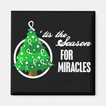 Lung Cancer Christmas Miracles Refrigerator Magnets