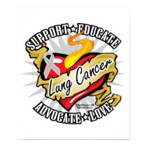 Lung Cancer Classic Heart posters by fightcancertees Lung Cancer Classic Heart posters