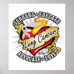 Lung Cancer Classic Heart posters