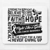 Lung Cancer Collage - Fight Like a Girl Mousepad