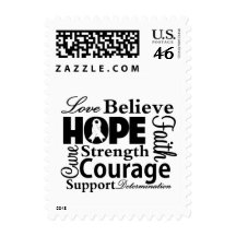 Lung Cancer Collage of Hope Postage