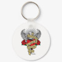 Lung Cancer Dagger keychains by fightcancertees Lung Cancer Dagger keychains