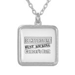 Lung Cancer Do Not Disturb Kicking Butt necklaces