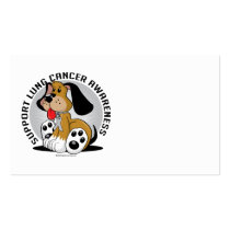 Lung Cancer Dog business cards by fightcancertees Lung Cancer Dog business cards