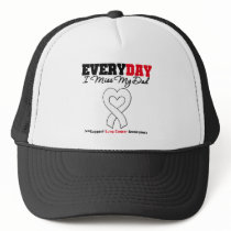 Lung Cancer Every Day I Miss My Dad hats by giftsforawareness Lung Cancer Every Day I Miss My Dad hats