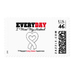 Lung Cancer Every Day I Miss My Husband stamps