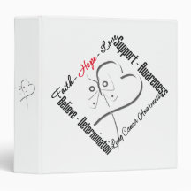 Lung Cancer Faith Hope Love Butterfly Binder