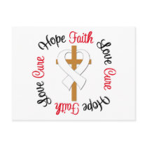 Lung Cancer Faith Hope Love Cross postcards by giftsforawareness Lung Cancer Faith Hope Love Cross postcards