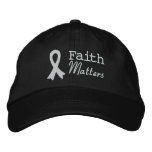 Lung Cancer Faith Matters Embroidered Baseball Cap