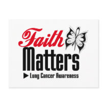 Lung Cancer FAITH MATTERS postcards by cancerapparel Lung Cancer FAITH MATTERS postcards