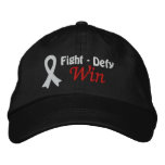 Lung Cancer Fight Defy Win Embroidered Baseball Cap