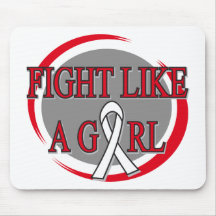 Lung Cancer Fight Like A Girl Circular Mouse Pads