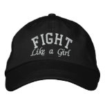 Lung Cancer - Fight Like a Girl Embroidered Hat