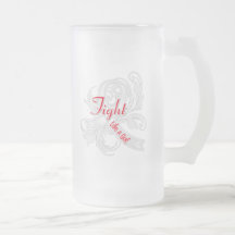 Lung Cancer Fight Like a Girl Flourish Coffee Mugs
