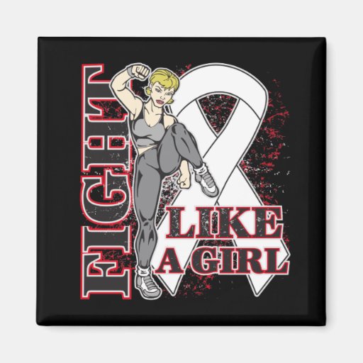 Lung Cancer Fight Like A Girl Kickin Butt Magnet