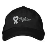 Lung Cancer Fighter Embroidered Baseball Caps
