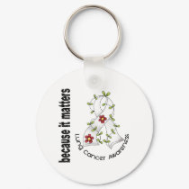 Lung Cancer Flower Ribbon 3 keychains by awarenessgifts Lung Cancer Flower Ribbon 3 keychains