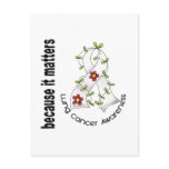 Lung Cancer Flower Ribbon 3 Postcard