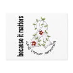 Lung Cancer Flower Ribbon 3 Post Card