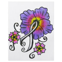 Lung Cancer Flowers Personalized Flyer