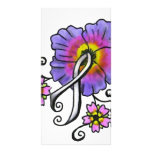 Lung Cancer Flowers Photo Greeting Card