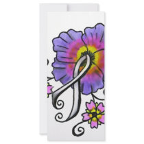 Lung Cancer Flowers Rack Card Template