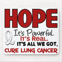 Lung Cancer HOPE 1 mousepads by awarenessgifts Lung Cancer HOPE 1 mousepads