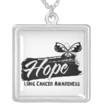 Lung Cancer Hope Butterfly Necklaces