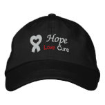 Lung Cancer Hope Love Cure Embroidered Baseball Caps
