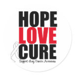 Lung Cancer Hope Love Cure Sticker