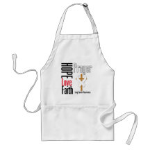 Lung Cancer Hope Love Faith Prayer Cross Apron