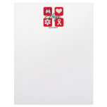Lung Cancer Hope Love Inspire Awareness Custom Letterhead